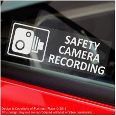 5 x SAFETY CAMERA Recording-30x87mm WINDOW Stickers-Vehicle Security Warning Dash Cam Signs-CCTV,Car,Van,Truck,Taxi,Mini Cab,Bus,Coach 